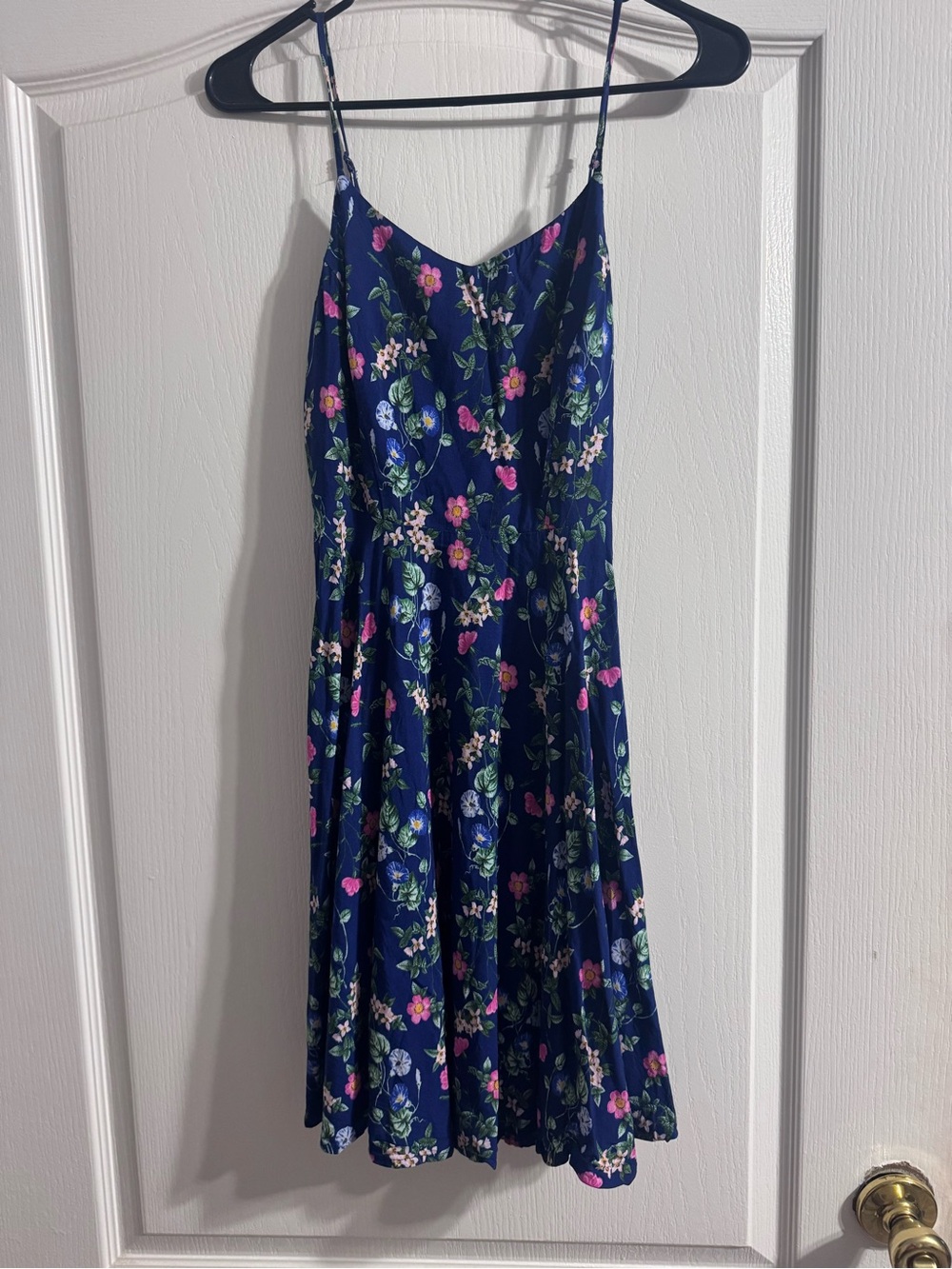 Old Navy Navy Floral Sundress with Pink and Green Accents
